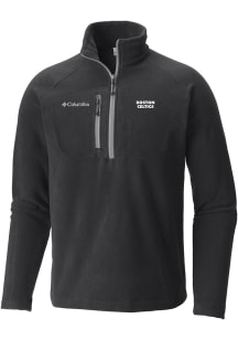 Columbia Boston Celtics Mens Black Fast Trek III Half Zip Fleece Qtr Zip Pullover