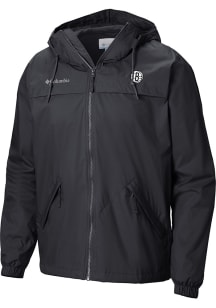 Columbia Brooklyn Nets Mens Black Heat Seal Oroville Creek Lined Jacket Medium Weight Jacket