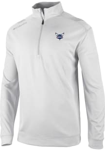 Columbia Charlotte Hornets Mens White Heat Seal Oakland Downs Long Sleeve Qtr Zip Pullover