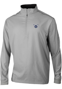 Columbia Charlotte Hornets Mens Grey Heat Seal Bogey's Paradise Long Sleeve Qtr Zip Pullover