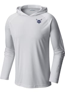 Columbia Charlotte Hornets Mens White Heat Seal Terminal Tackle Long Sleeve Hoodie