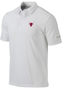 Columbia Chicago Bulls Mens White Heat Seal Omni Wick Drive Short Sleeve Polo