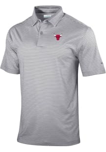 Columbia Chicago Bulls Mens Grey Heat Seal Golden Hills Polo Short Sleeve Polo
