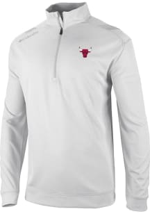 Columbia Chicago Bulls Mens White Heat Seal Oakland Downs Long Sleeve Qtr Zip Pullover