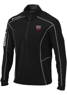Columbia Chicago Bulls Mens Black Heat Seal Omni Wick Shotgun Long Sleeve Qtr Zip Pullover
