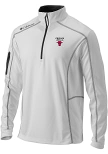 Columbia Chicago Bulls Mens White Heat Seal Omni Wick Shotgun Long Sleeve Qtr Zip Pullover