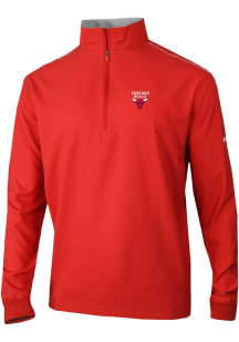 Columbia Chicago Bulls Mens Red Heat Seal Bogey's Paradise Long Sleeve Qtr Zip Pullover