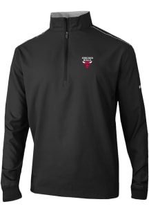 Columbia Chicago Bulls Mens Black Heat Seal Bogey's Paradise Long Sleeve Qtr Zip Pullover