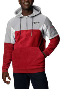 Columbia Chicago Bulls Mens Red Columbia Lodge Fleece Hoodie Hood
