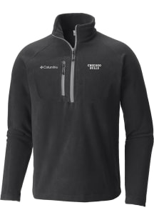 Columbia Chicago Bulls Mens Black Fast Trek III Half Zip Fleece Qtr Zip Pullover