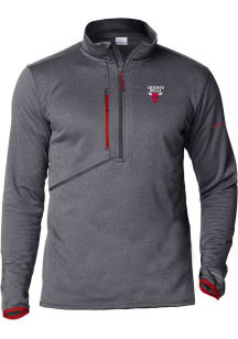 Columbia Chicago Bulls Mens Red Heat Seal Park View Fleece Half Zip Pullover Long Sleeve Qtr Zip P..