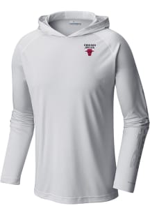 Columbia Chicago Bulls Mens White Heat Seal Terminal Tackle Long Sleeve Hoodie
