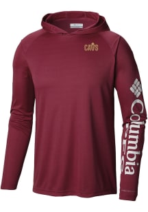 Columbia Cleveland Cavaliers Mens Red Heat Seal Terminal Tackle Long Sleeve Hoodie