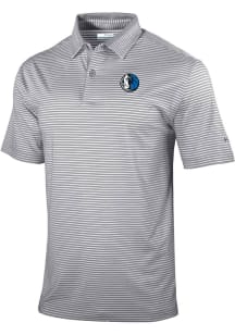 Columbia Dallas Mavericks Mens Grey Heat Seal Golden Hills Polo Short Sleeve Polo