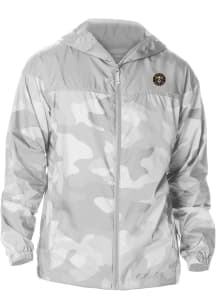 Columbia Denver Nuggets Mens Grey Heat Seal Camo Flash Challenger Light Weight Jacket