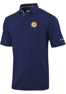Columbia Indiana Pacers Mens Navy Blue Heat Seal Even Lie Short Sleeve Polo