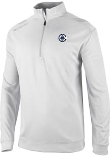 Columbia Los Angeles Clippers Mens White Heat Seal Oakland Downs Long Sleeve Qtr Zip Pullover