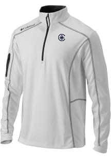 Columbia Los Angeles Clippers Mens White Heat Seal Omni Wick Shotgun Long Sleeve Qtr Zip Pullover