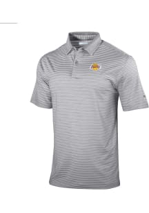 Columbia Los Angeles Lakers Mens Grey Heat Seal Golden Hills Polo Short Sleeve Polo