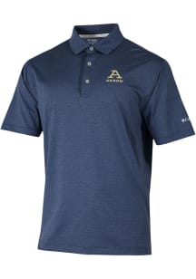 Columbia Akron Zips Mens Navy Blue Sand Tee Polo Short Sleeve Polo