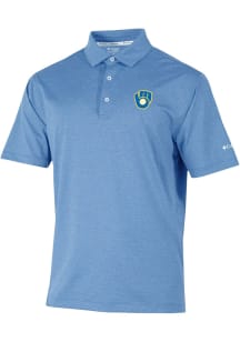 Columbia Milwaukee Brewers Mens White Sand Tee Polo Short Sleeve Polo
