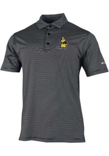 Columbia Iowa Hawkeyes Mens Black Double Hit Polo Short Sleeve Polo