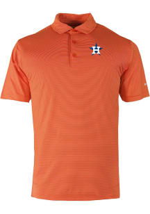 Columbia Houston Astros Mens Orange Double Hit Polo Short Sleeve Polo