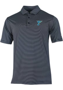 Columbia St Louis Blues Mens Navy Blue Double Hit Polo Short Sleeve Polo