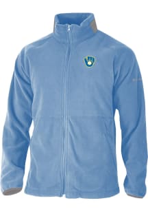 Columbia Milwaukee Brewers Mens White Everest Ridge Fleece Medium Weight Jacket