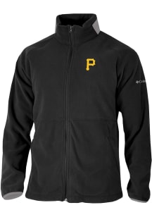 Columbia Pittsburgh Pirates Mens Black Everest Ridge Fleece Medium Weight Jacket