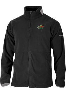 Columbia Minnesota Wild Mens Black Everest Ridge Fleece Medium Weight Jacket