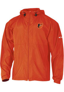 Columbia Baltimore Orioles Mens Orange Prodigy Windbreaker Light Weight Jacket