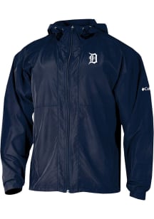 Columbia Detroit Tigers Mens Navy Blue Prodigy Windbreaker Light Weight Jacket