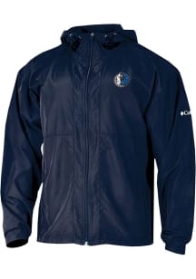 Columbia Dallas Mavericks Mens Navy Blue Prodigy Windbreaker Light Weight Jacket
