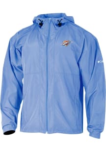 Columbia Oklahoma City Thunder Mens White Prodigy Windbreaker Light Weight Jacket