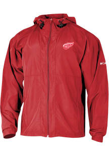 Columbia Detroit Red Wings Mens Red Prodigy Windbreaker Light Weight Jacket
