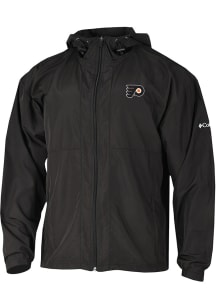 Columbia Philadelphia Flyers Mens Black Prodigy Windbreaker Light Weight Jacket