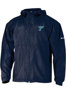 Columbia St Louis Blues Mens Navy Blue Prodigy Windbreaker Light Weight Jacket