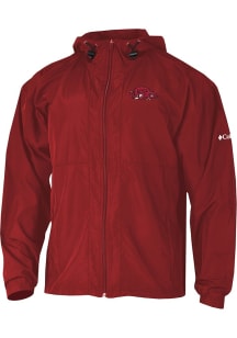 Columbia Arkansas Razorbacks Mens Red Prodigy Windbreaker Light Weight Jacket