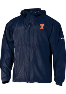 Columbia Illinois Fighting Illini Mens Navy Blue Prodigy Windbreaker Light Weight Jacket