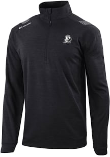 Columbia Oregon Ducks Mens Black Heat Seal Oakland Downs Long Sleeve Qtr Zip Pullover