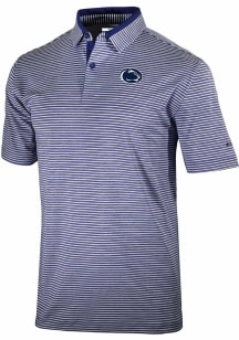 Columbia Penn State Nittany Lions Mens Navy Blue Heat Seal Golden Hills Polo Short Sleeve Polo