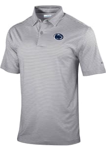 Columbia Penn State Nittany Lions Mens Ash Heat Seal Golden Hills Polo Short Sleeve Polo