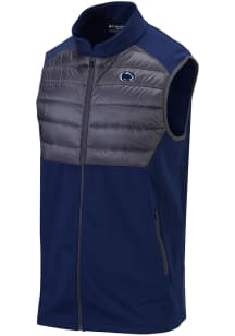Columbia Penn State Nittany Lions Mens Navy Blue Heat Seal In The Element Vest Sleeveless Jacket