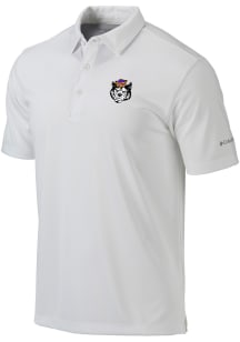 Columbia Washington Huskies Mens White Heat Seal Omni Wick Drive Short Sleeve Polo