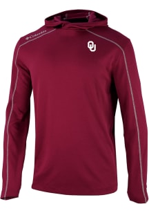 Columbia Oklahoma Sooners Mens Red Heat Seal Omni Wick Shot Gun Long Sleeve Hoodie