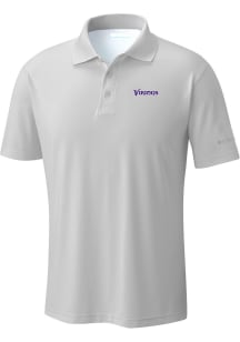 Columbia Minnesota Vikings Mens White Heat Seal Low Drag Offshore Polo Short Sleeve Polo