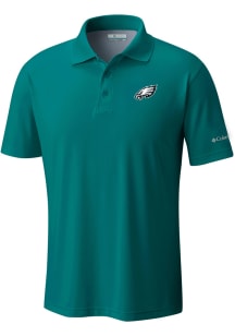 Columbia Philadelphia Eagles Mens Midnight Green Heat Seal Low Drag Offshore Polo Short Sleeve Pol..