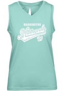 Levelwear Washington Nationals Womens Green Paisley Sweep Tank Top