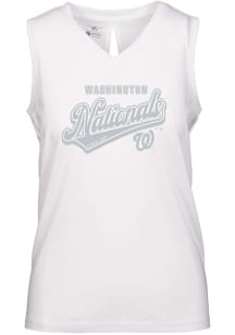 Levelwear Washington Nationals Womens White Paisley Sweep Tank Top
